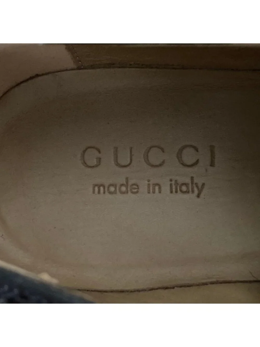 Gucci Web Line Leather Medallion Shoes Brown Dress 6.5